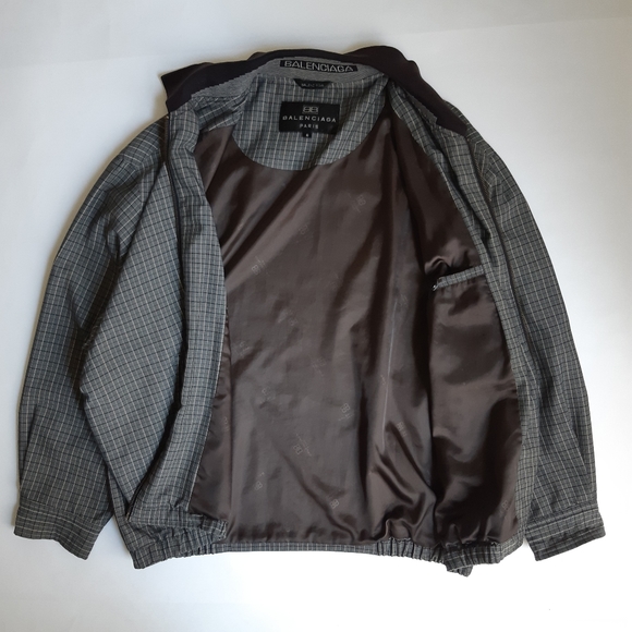 Vintage Balenciaga check pattern bomber jacket - Picture 2 of 9